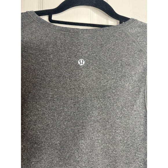 LULULEMON In The Flow Tank Dress Gray Seamless Ruched Size 6 - Picture 6 of 6